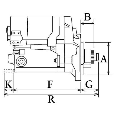 Anlasser passend fr KUBOTA Minibagger RC411-53202 RC411-53200 KX91-3 KX101-3